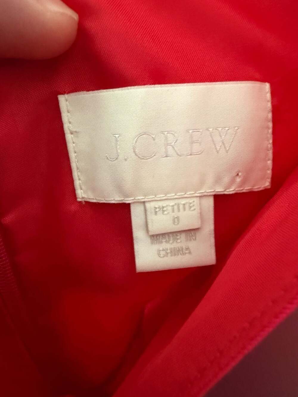 J.Crew V-Neck Pleated A-Line Dress Red Petite 0 - Picture 4 of 5